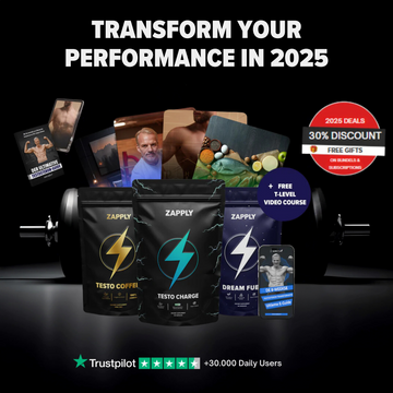 Zapply's ULTIMATE MEN BUNDLE- Testo Charge+ Testo Coffee & Dream Fuel