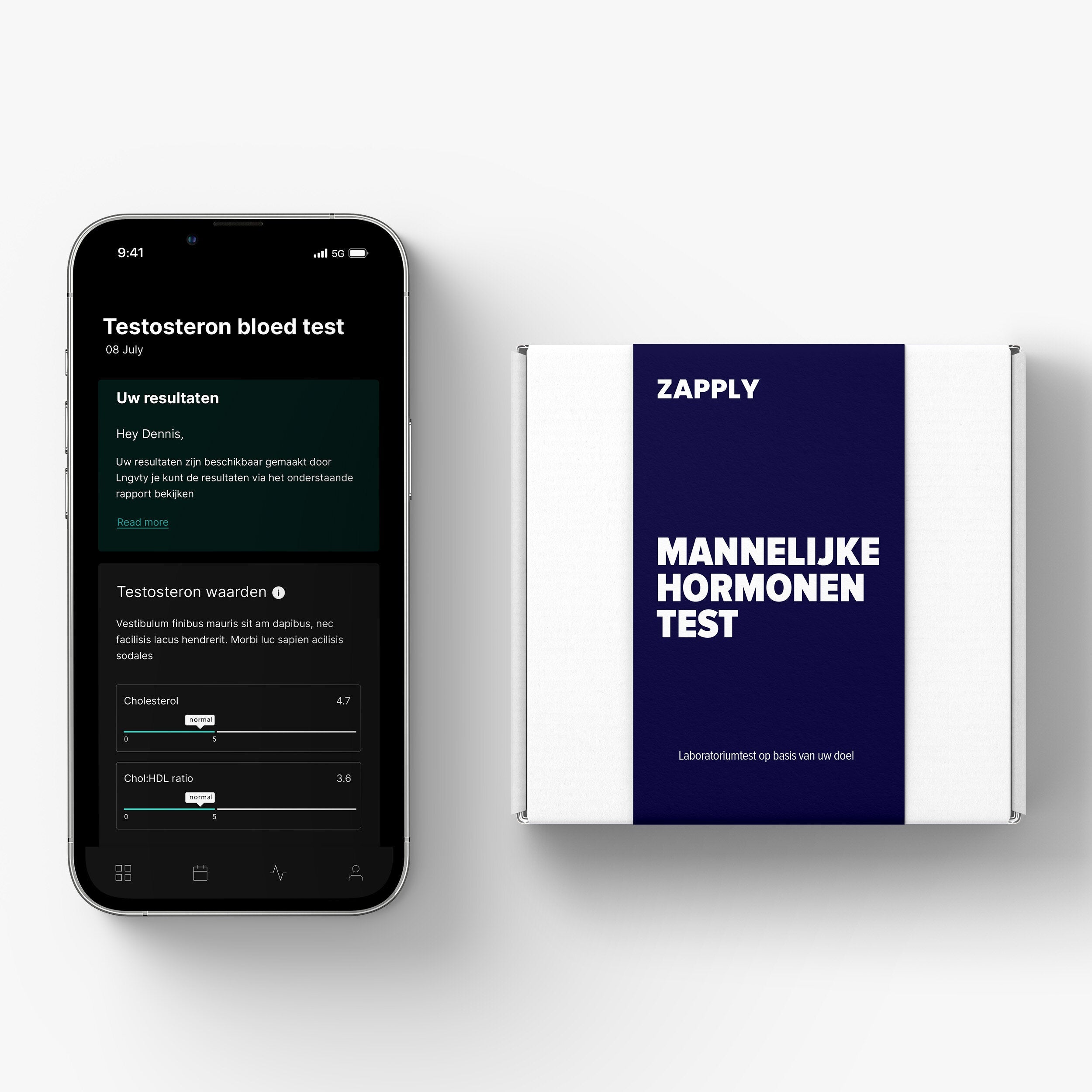 Zapply - Male hormones test + Free Digital report, video consultation & video training